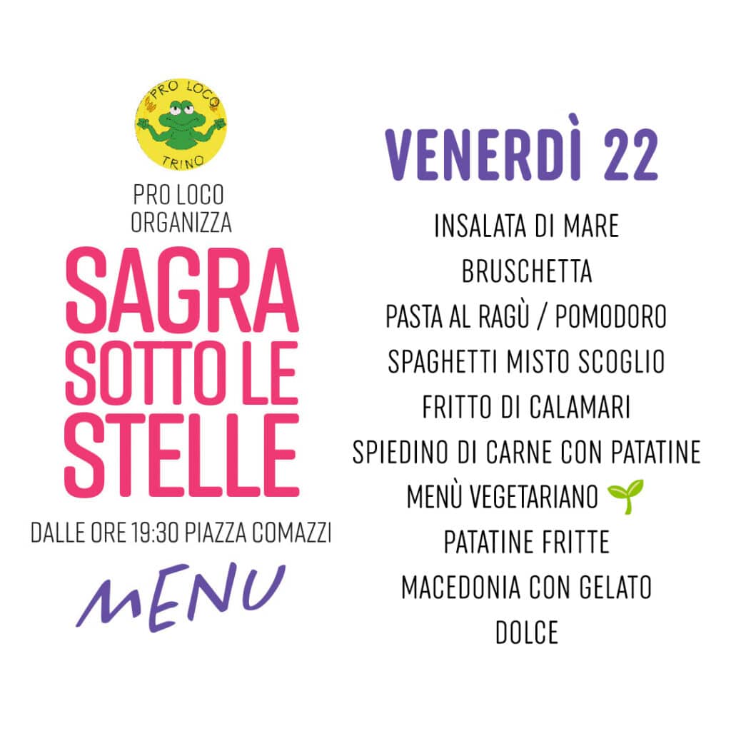 VENERDI' 22 Agosto